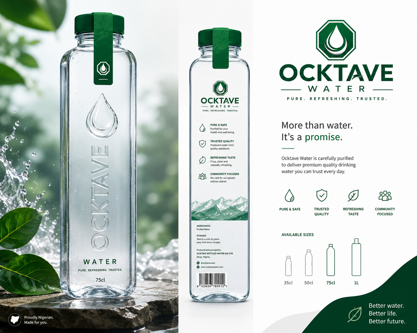 Ocktave Water bottle product presentation
