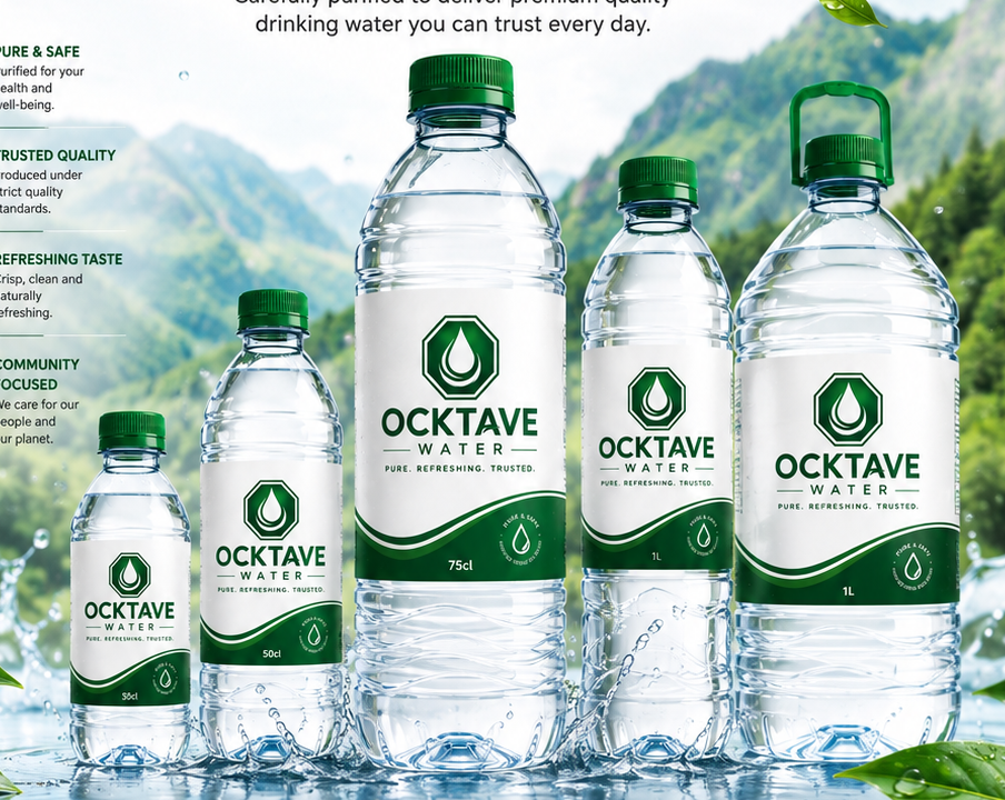 Ocktave Water bottles in multiple sizes